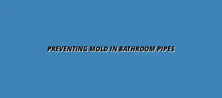 How to prevent mold and mildew buildup in bathroom pipes