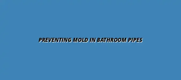 How to prevent mold and mildew buildup in bathroom pipes