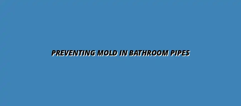 How to prevent mold and mildew buildup in bathroom pipes