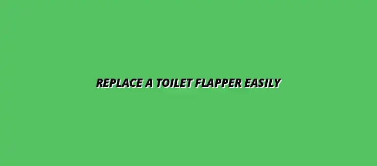 How to replace a broken toilet flapper without a plumber